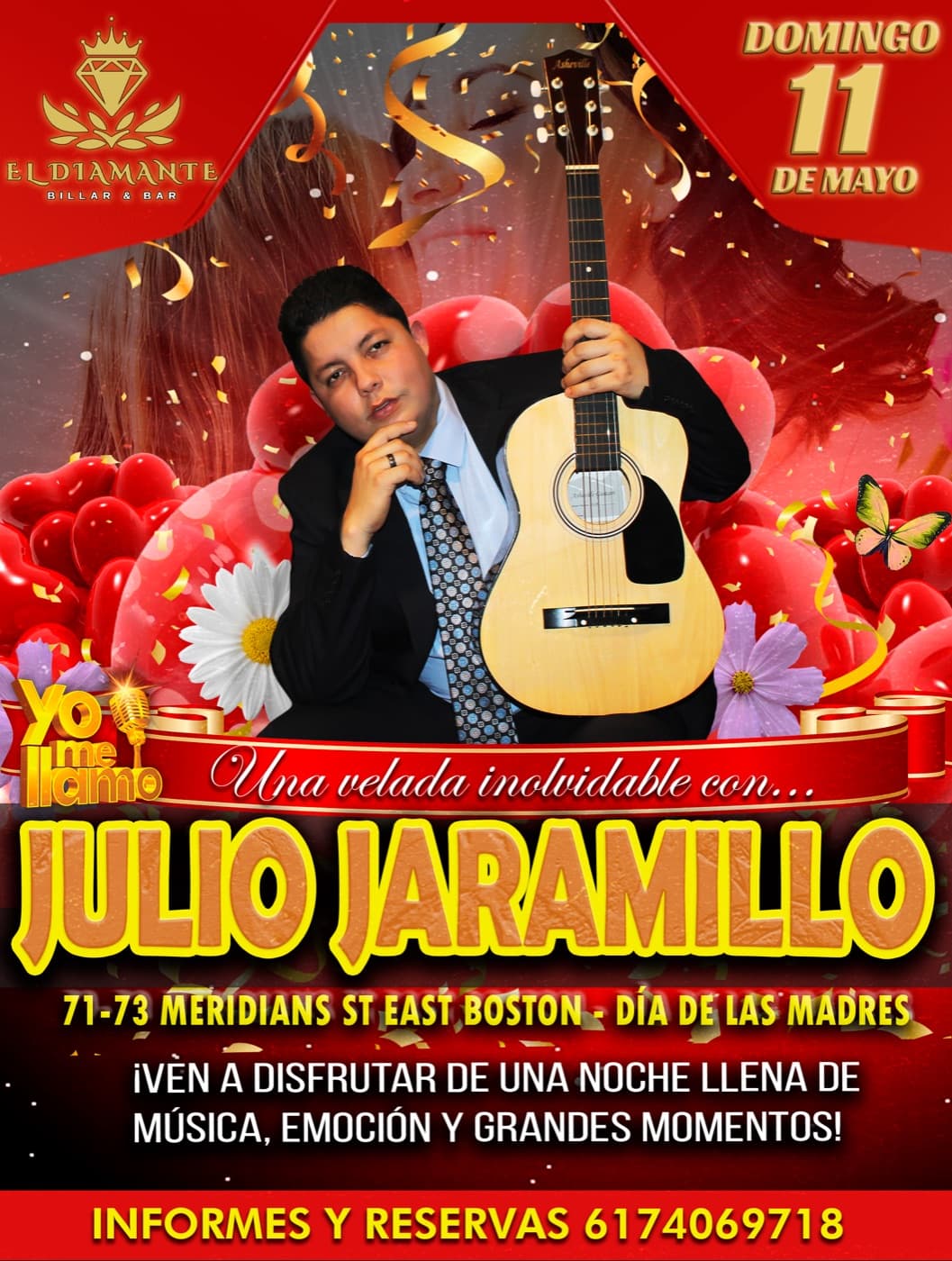 Flyer Día de Madres — Tributo a Julio Jaramillo