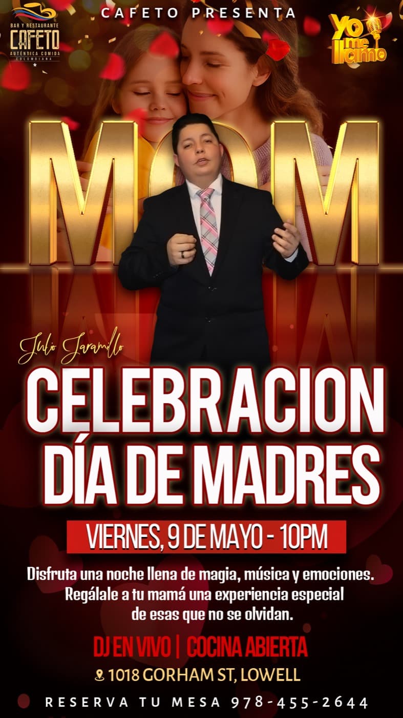 Flyer Mother's Party — Tributo a Julio Jaramillo