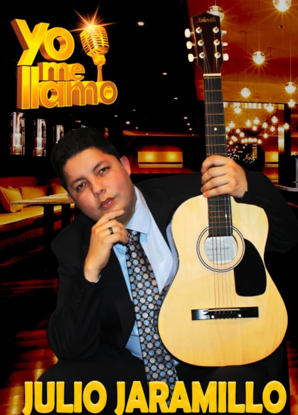 Artista del tributo a Julio Jaramillo en escena